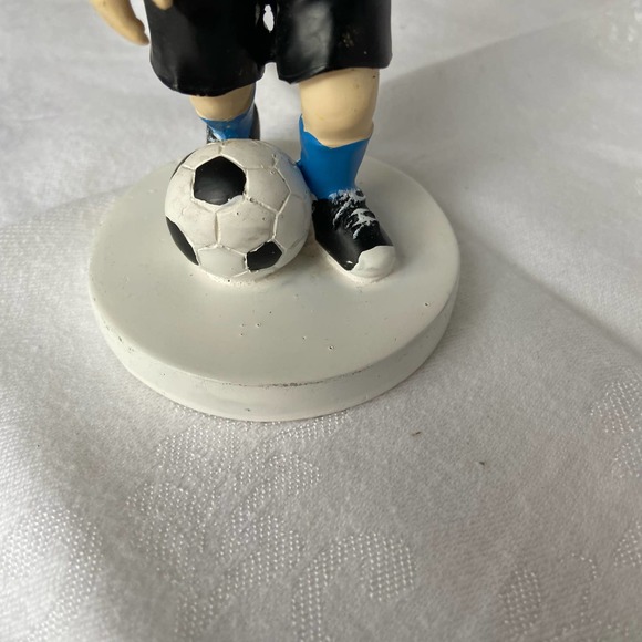 Soccer Photo Frame Sports Statue Cake Topper 6.5" Bobble Head - Picture 6 of 8